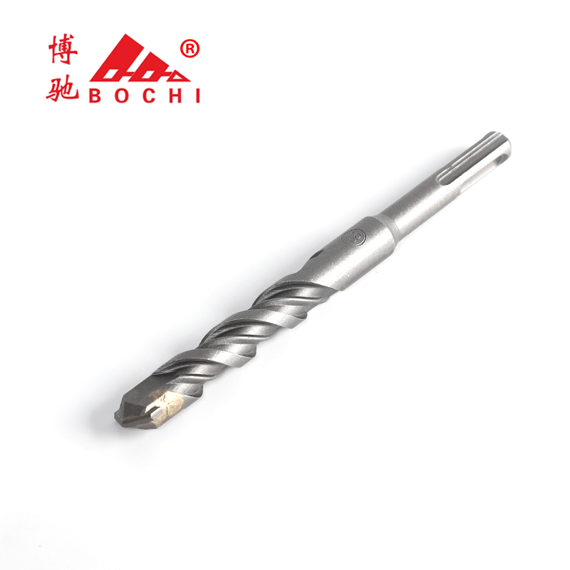 博驰圆柄双槽110mm穿墙电锤钻头混凝土两坑两槽四坑方柄冲击钻头