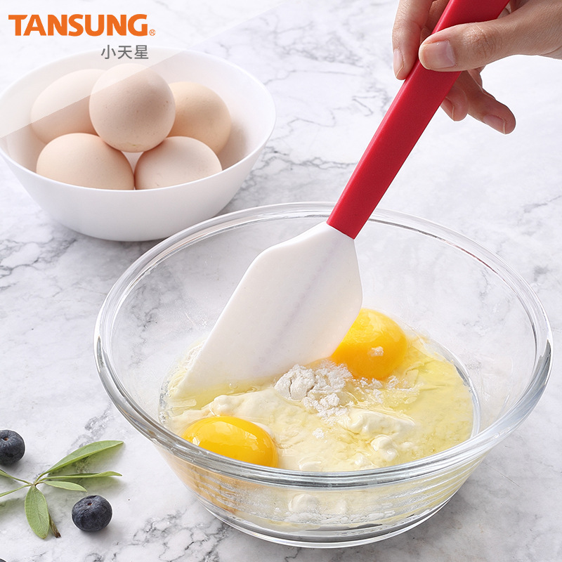 厨房烘焙工具新款两用抹刀 硅胶刮刀一体双头 奶油牛油刮刀批发