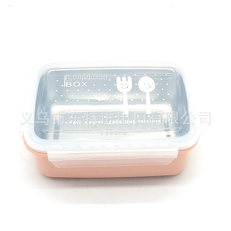 Stainless steel 304 wheat straw compartments bento box, student portable insulated lunch box, rectangular lunch box detail image 6