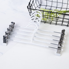 Wholesale metal dipped plastic trouser clips, new type dipped plastic culottes drying rack, multi-purpose trouser hanging rack
