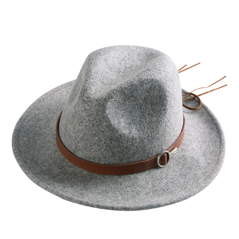 Sombrero Otoño e Invierno de lana estilo europeo y americano británico sombrero de copa 55-57cm multicolor opcional fábrica al por mayor image 18