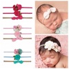 Children's nylon hair rope, elastic headband with bow, set, flowered