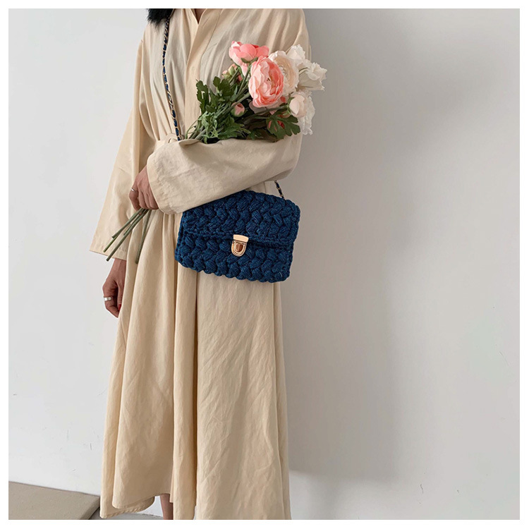375g Weight Lock clasp Closure Type Single Shoulder Strap Strap Type Straw Bag Bags Type Travel, Street, Shopping Occasion Braid Material Color Block Pattern All Seasons, Spring&Summer Season Women's Gender Cute, Vacation Style Square Shape Women's Braid Color Block Cute Vacation Square Lock Clasp Straw Bag 4