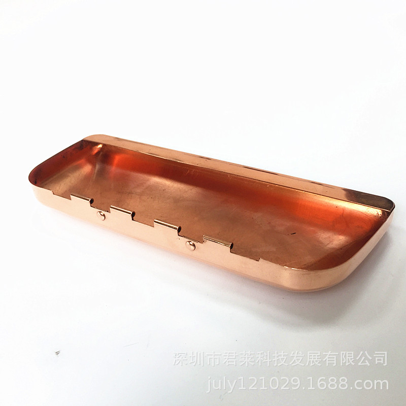 鏡面抛光防氧化T2紫銅紅銅眼鏡盒外殼包裝盒沖壓拉伸折彎鍛壓加工