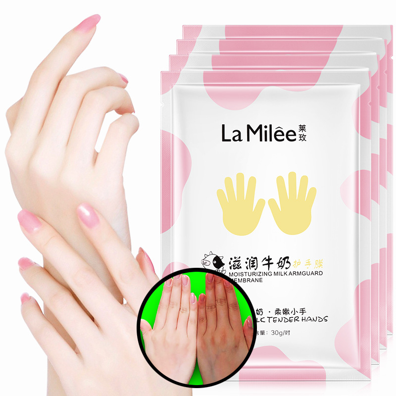 La Milee moist milk Hand Mask Soft Replenish water Moisture Moderate Exquisite Hand nursing mask Wholesale on behalf of Guangzhou