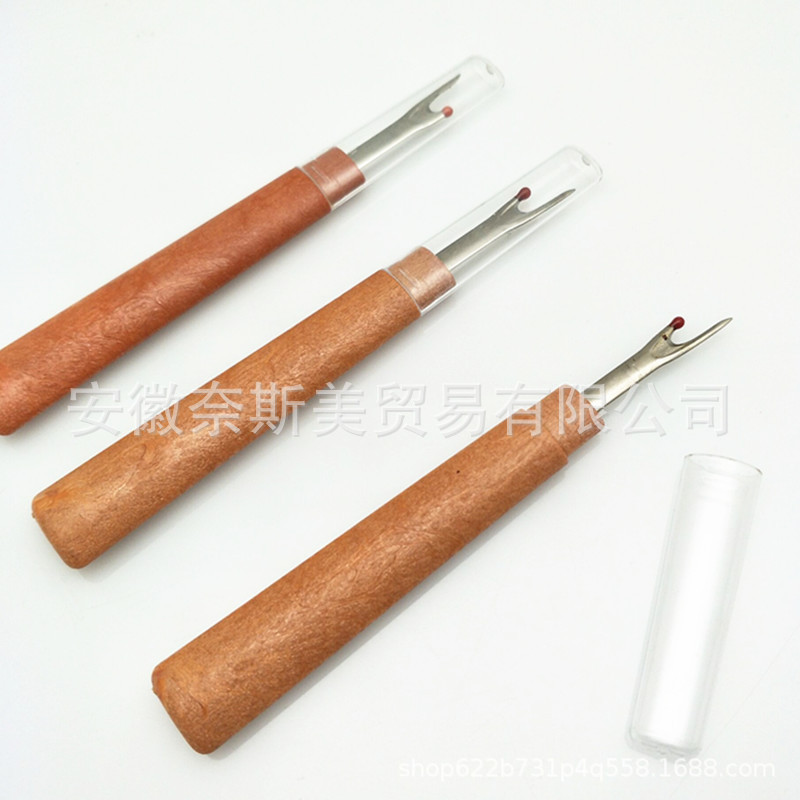 Large-size seam ripper with wooden handl...