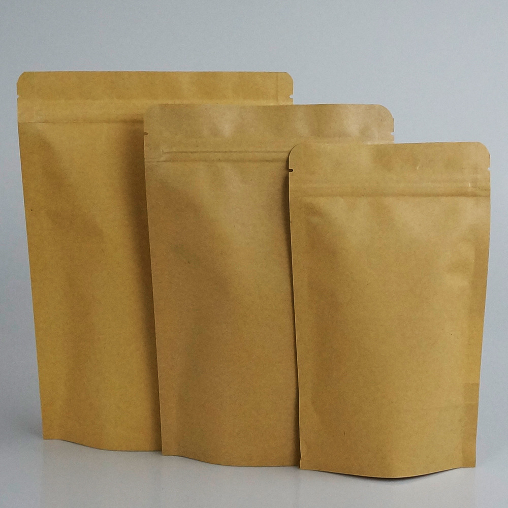 Solid Color Kraft Paper Storage Bag display picture 1