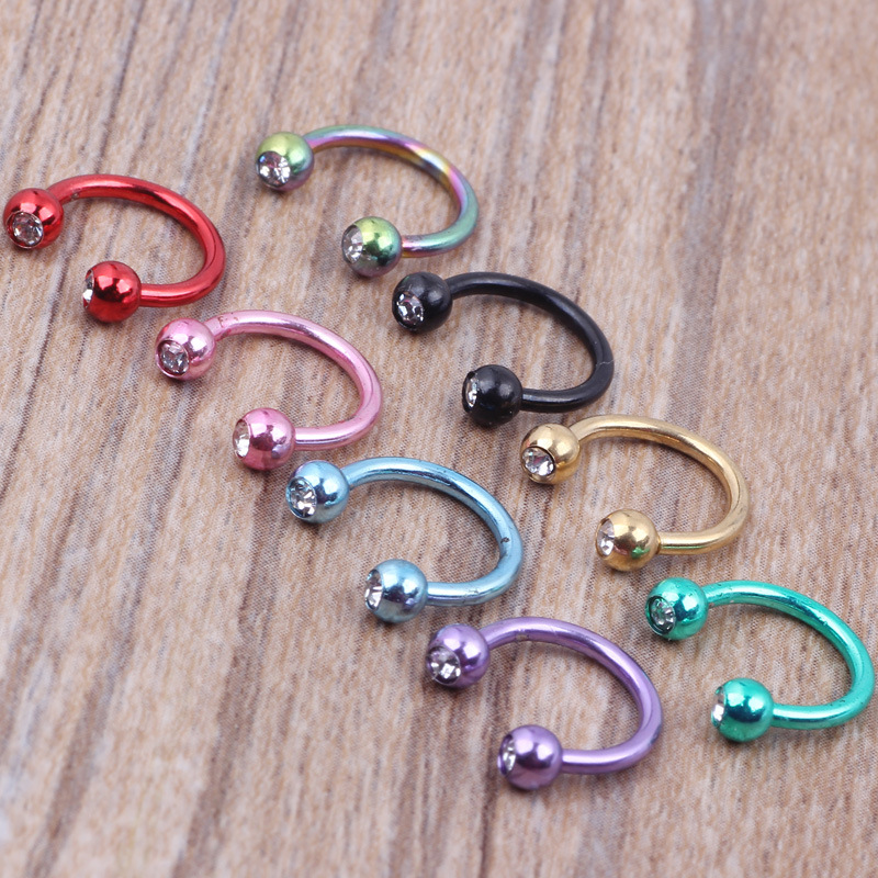 Pointed titanium steel lip stud product view