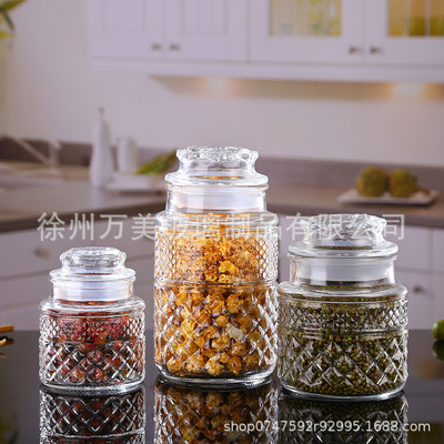 customized thickening Glass Canister atmosphere Milk cans Storage tank Enzyme Manufactor Tea Jar Glass bottle