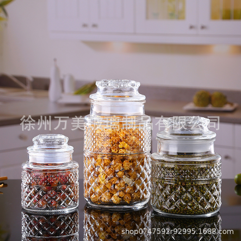 customized thickening Glass Canister atmosphere Milk cans Storage tank Enzyme Manufactor Tea Jar Glass bottle