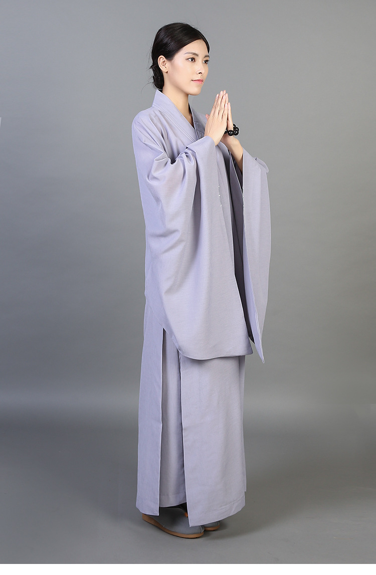 寺庙台湾麻纱春夏僧服海清居士服男女海青长衫长袍大褂和尚衣长褂-阿里巴巴