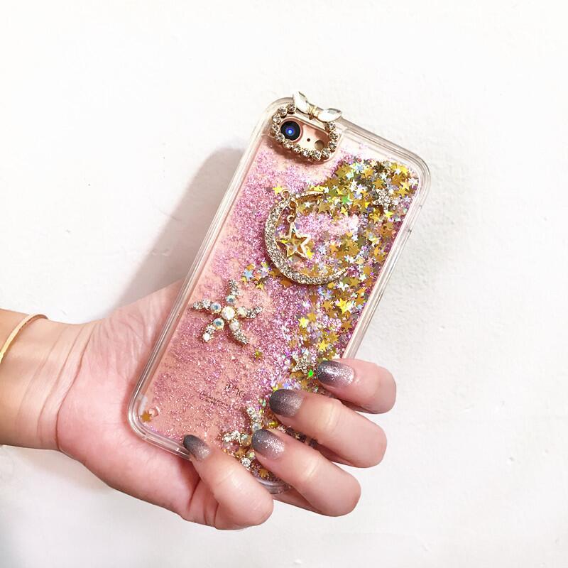 Convient pour coque de téléphone Samsung A70, diamant d'eau de lune étoilée, sables mouvants a50, corde de suspension créative personnalisée,_voghion.com