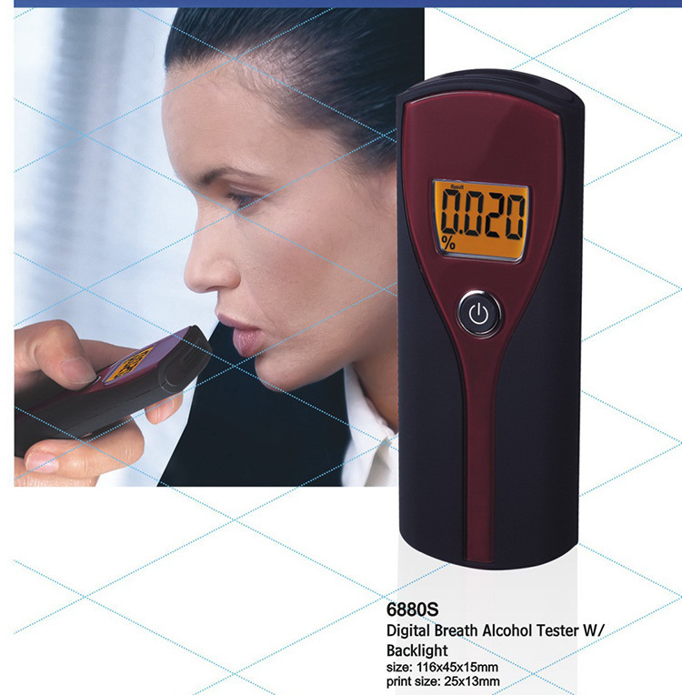 6880 数字显示高精度酒精测试仪 便携背光灯酒精测试仪