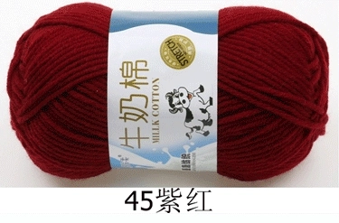 Пряжа Milk Cotton — моток 5-слойная средней крупности, 50 г, доступно 91 цвета