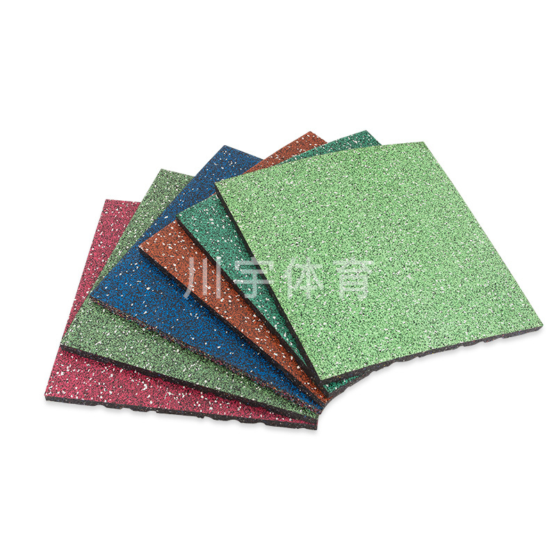 室内缓冲橡胶地板 耐磨防滑哑铃地垫阻燃B1级减震健身房橡胶地垫