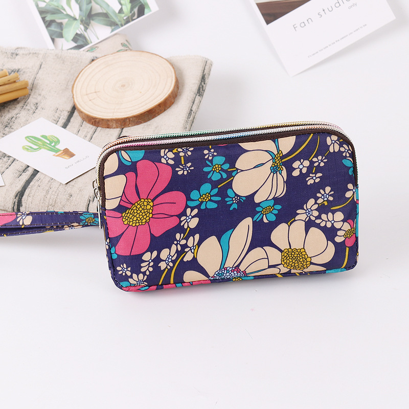 定制2019新款女士长款钱包帆布手拿包零钱包女布艺手抓包手机包女|ms