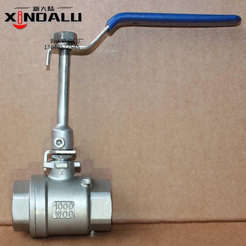 不锈钢两片式手动加长杆螺纹球阀 70mm加长阀门球阀 丝扣球阀