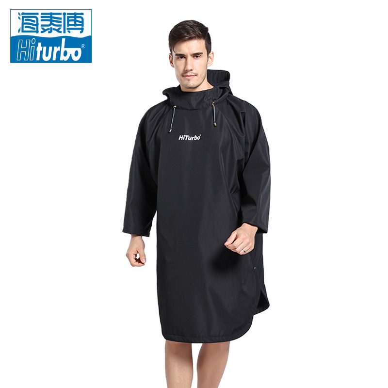 (2개) 히투르보 비치 목욕 가운 옷 변경 망토 다이빙 방망토 야외 스포츠 코트 겨울 두꺼운 하이타보
