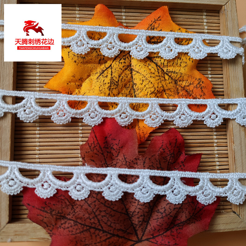 A2110748春夏新款牛奶丝涤纶水溶花边服装装饰辅料天腾便宜批发