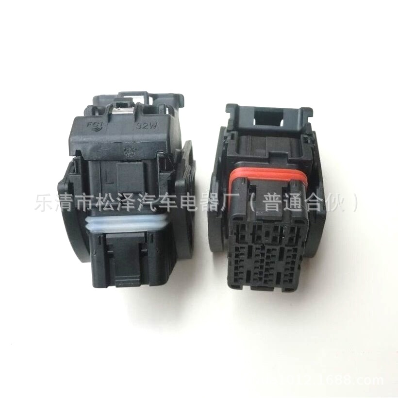 国产FCI ECU 32芯 32孔 32P 32线防水接插件连接器