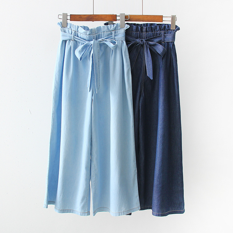 Fashion Solid Color Cotton Ankle-length Washed Wide Leg Pants display picture 4