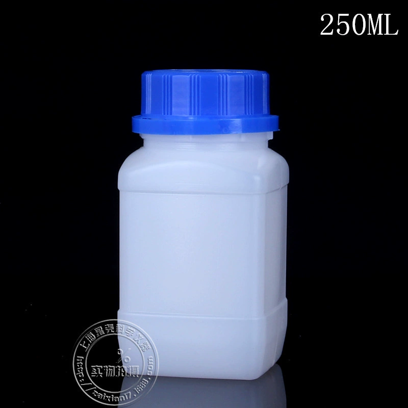 Бутылка с химическим реагентом, устойчивая к кислотам и щелочам, 250 мл, HDPE, синяя Противоугонная крышка, бутылка с реагентом с широким горлом