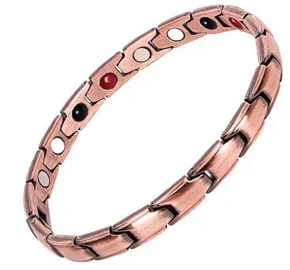 Einfacher Stil Einfarbig Legierung Überzug Inlay Magnet Unisex Armbänder 1 Stück display picture 1