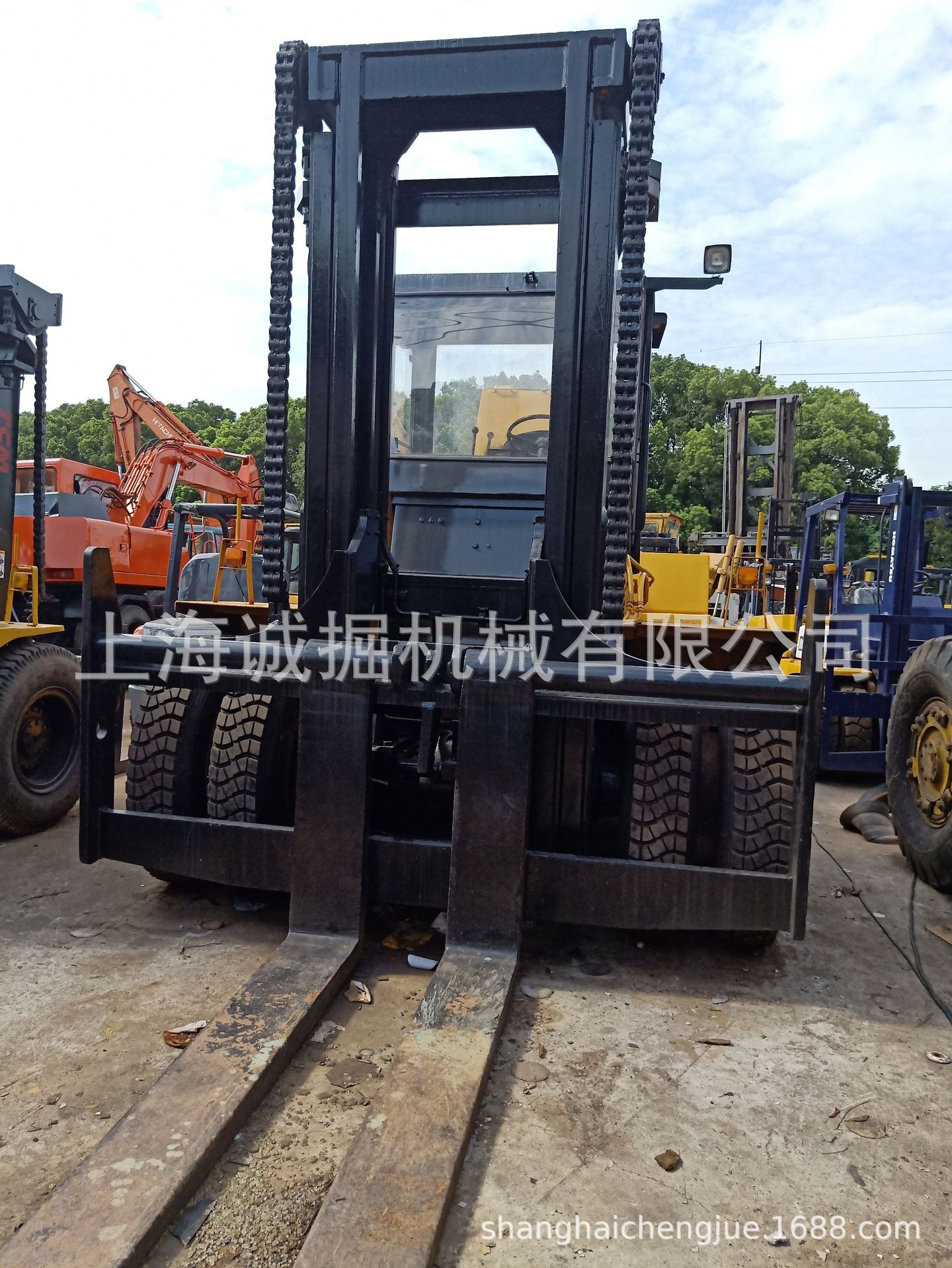 二手TCM20吨叉车   高门架 升高4米小松20吨叉车