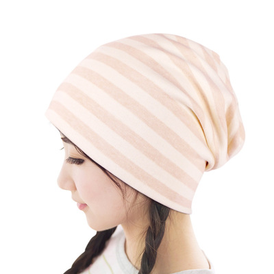 彩棉孕妇月子帽春秋冬保暖双层堆堆帽包头巾帽睡帽套头帽四季透气|ms