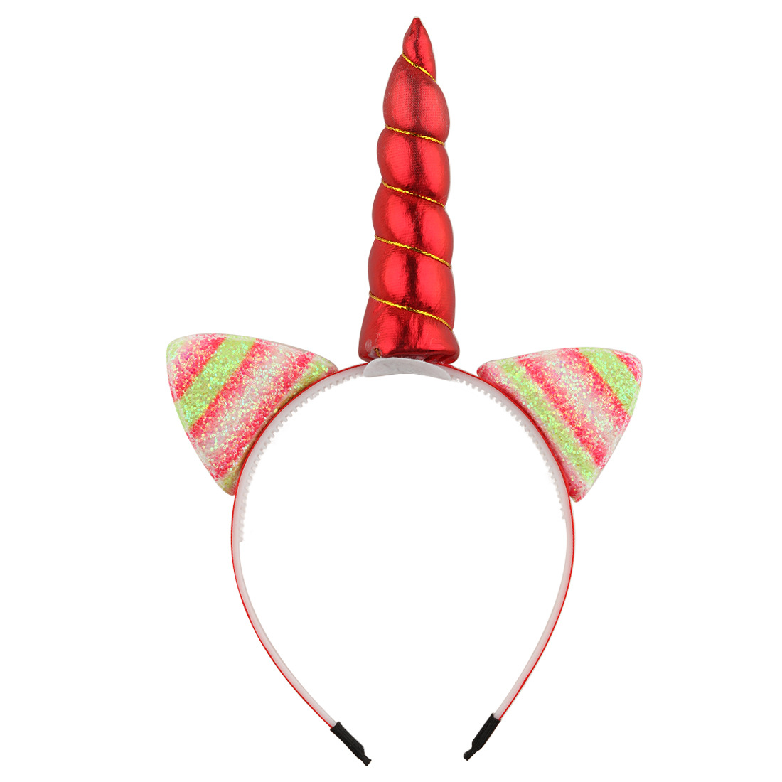 Cartoon Style Unicorn Cat Ears Plastic Sequins Hair Band display picture 5