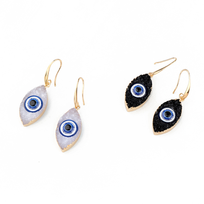 Retro Personality Eyes Imitation Natural Stone Resin Earrings display picture 6