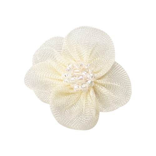 Yao Ming cinta hecha a mano arco 2,5 cm cinta de nieve hecha a mano cinco pétalos flor arco ropa cuerda del pelo Decoración