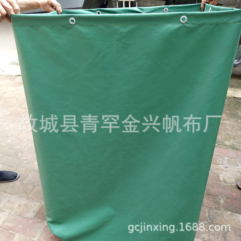 批发帆布收纳袋可折叠垃圾桶收纳袋快递邮件圆柱形树叶垃圾收纳袋