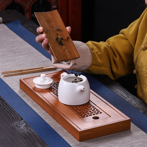 Factory wholesale tea towel tea clip three-piece set cotton thickened absorbent rag household kung fu tea set tea tray tea ceremony