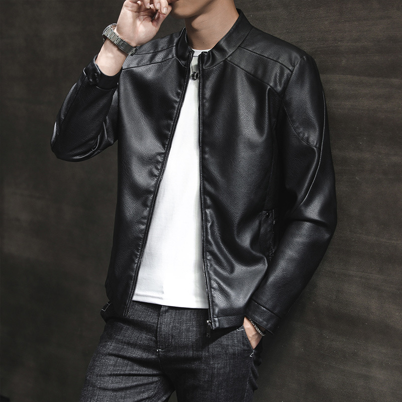 2021 Fashion New Korean Men's Leather Casual Youth Trendy Handsome Leather Jacket Spring and Autumn Men's Coat Trendy 2021 Fashion New Korean Men's Leather Casual Youth Trendy Handsome Leather Jacket Spring and Autumn Men's Coat Trendy