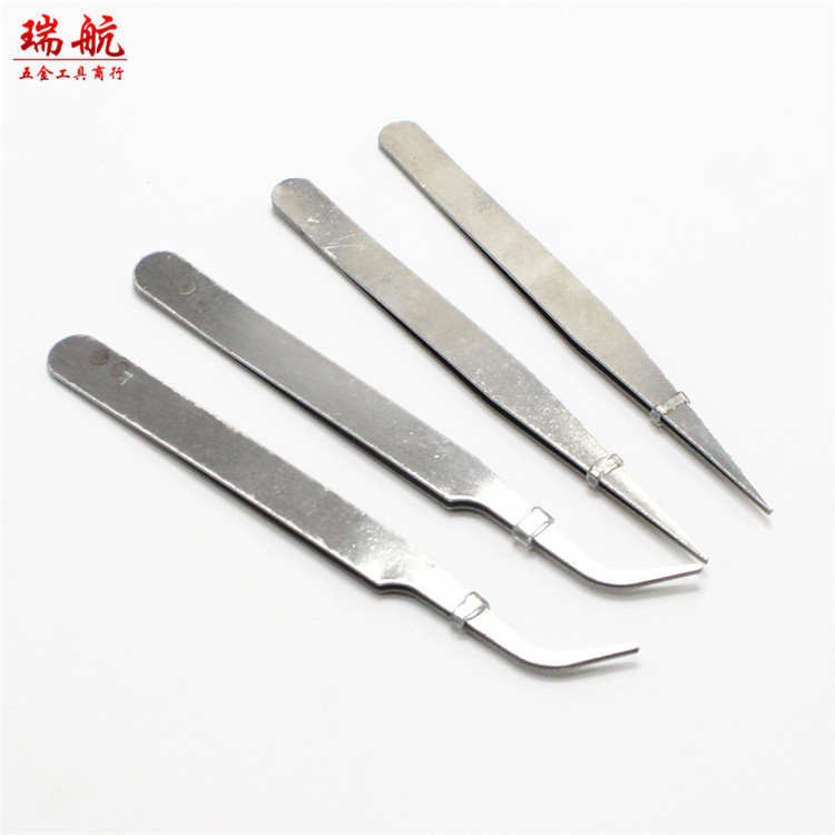 厂家直供不锈钢弯头直头镊子工业镊子esd镊子套装组织夹小镊子