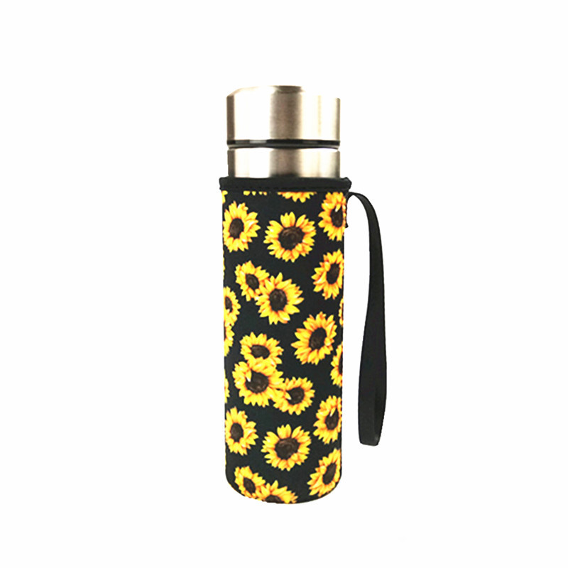 厂家现货潜水料向日葵水瓶套  太阳花保温杯袋 奶瓶玻璃杯套