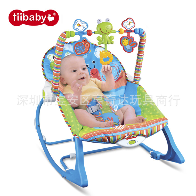 批发婴儿摇椅多功能 安抚摇床宝宝哄睡神器音乐震动躺椅一件代发