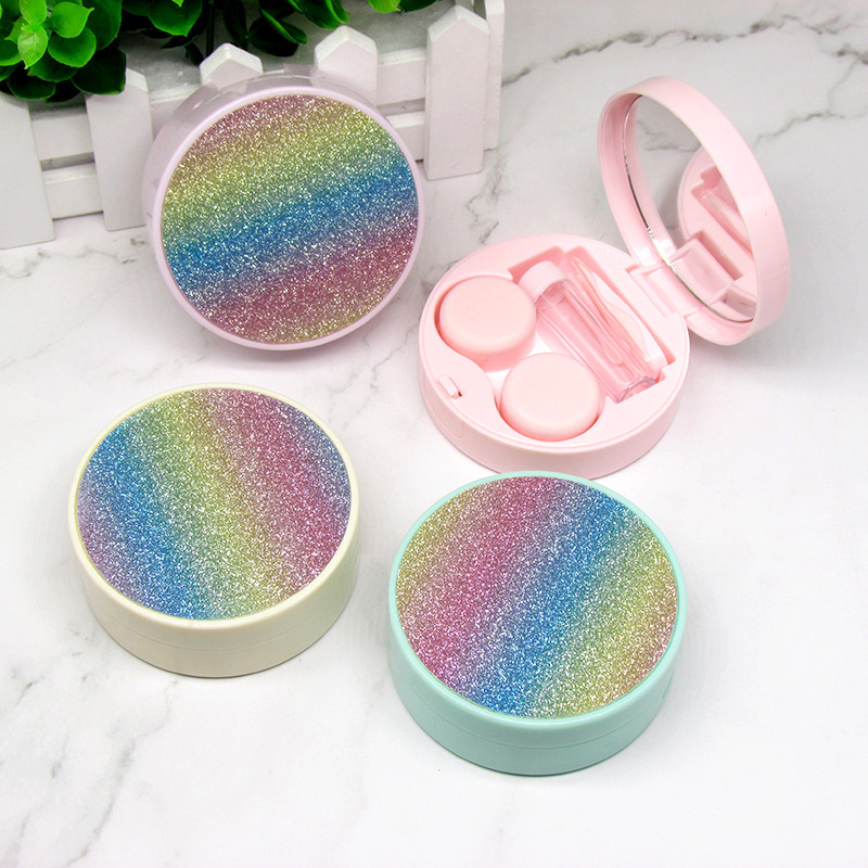 Contact lens box rainbow invisible companion box beauty pupil box care box