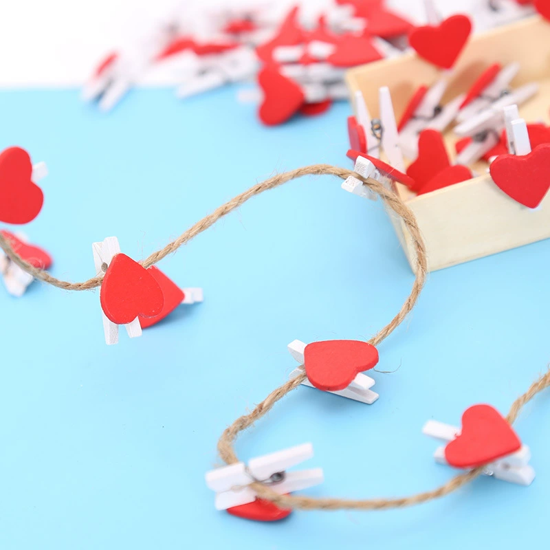 Деревянная любовь маленький зажим милый мини практичный деревянный зажим канцелярские товары оптом небольшой подарок