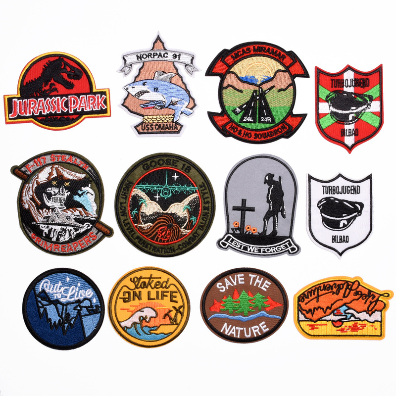 AliExpress Amazon Fashion Academy Style Cloth Stickers Cartoon Clothes Patch Stickers Embroidered Badge Universal Stickers