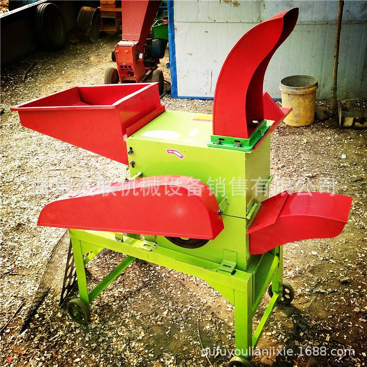 多功能青贮铡草机 自动进料高喷铡草揉丝机 牛场秸秆稻草切碎机01