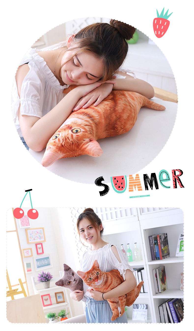 Creative Artificial 3D Stereo Dog Pillow Kitten Plush Toy Doll KiDsren's Gift BirthDay Gift Doll