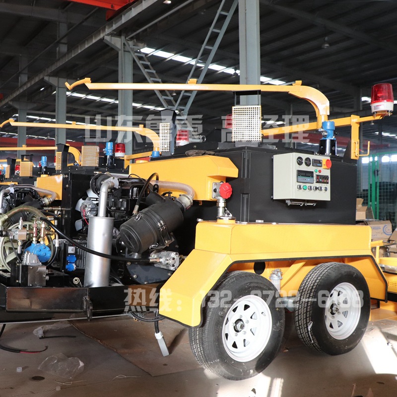 全自动加热沥青灌缝机手推式路面灌缝机操作路面修补路政机械