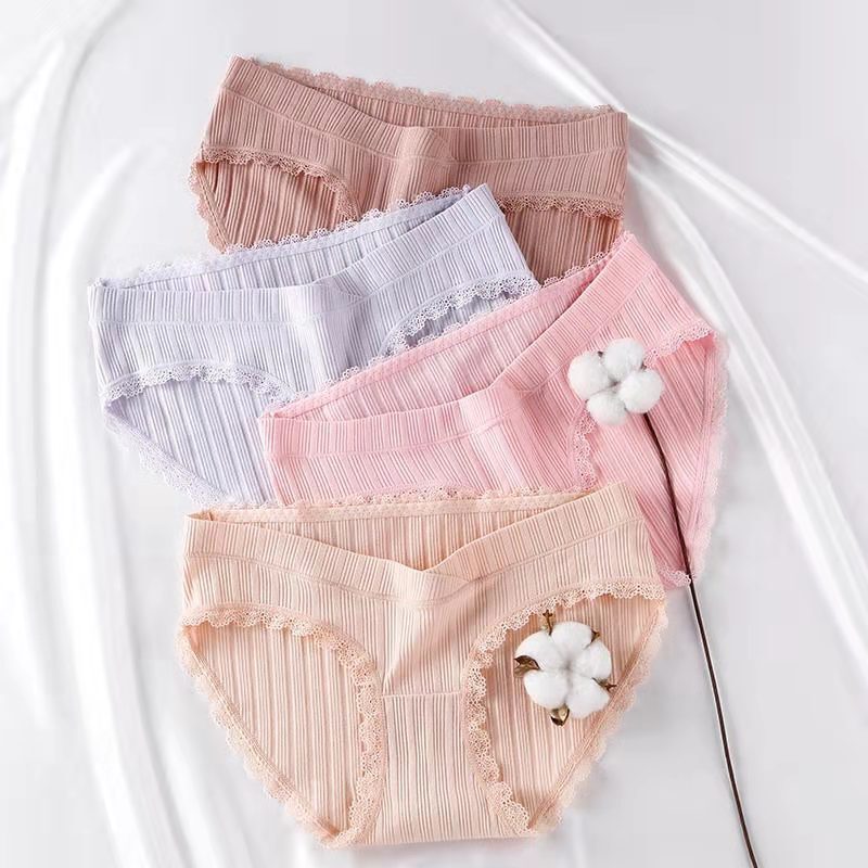 Pregnant Women's Underwear Cotton Low Waist Women's Shorts Lace Abdominal Cotton Bottom Antibacterial Pregnant Women's Briefs Pregnant Women's Underwear Cotton Low Waist Women's Shorts Lace Abdominal Cotton Bottom Antibacterial Pregnant Women's Briefs