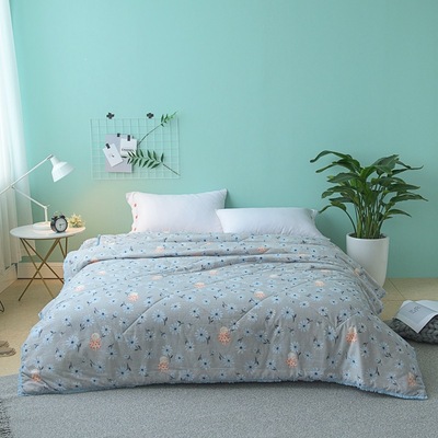 單層紗布棉花空調被薄款夏涼被純棉夏季全棉被子被芯春秋被可水洗