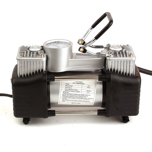 车载充气泵双缸12V高压便携式小轿车大功率汽车用打气泵筒