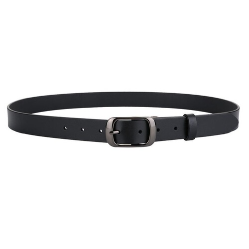 Retro genuine leather belt for women, cowhide black buckle, jeans-friendly, versatile decorative casual belt for women, factory wholesale