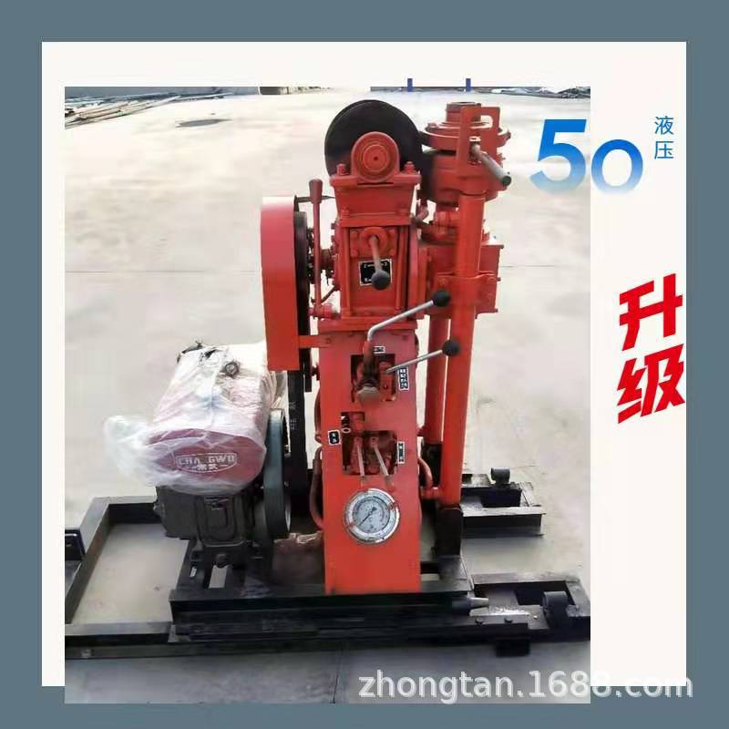 小型立式液压勘探钻机 柴电两用岩层钻孔取芯钻机 声测管钻进设备