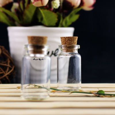 样品木塞小玻璃瓶子液体观察瓶装饰包装透明许愿瓶漂流瓶毫升7ML